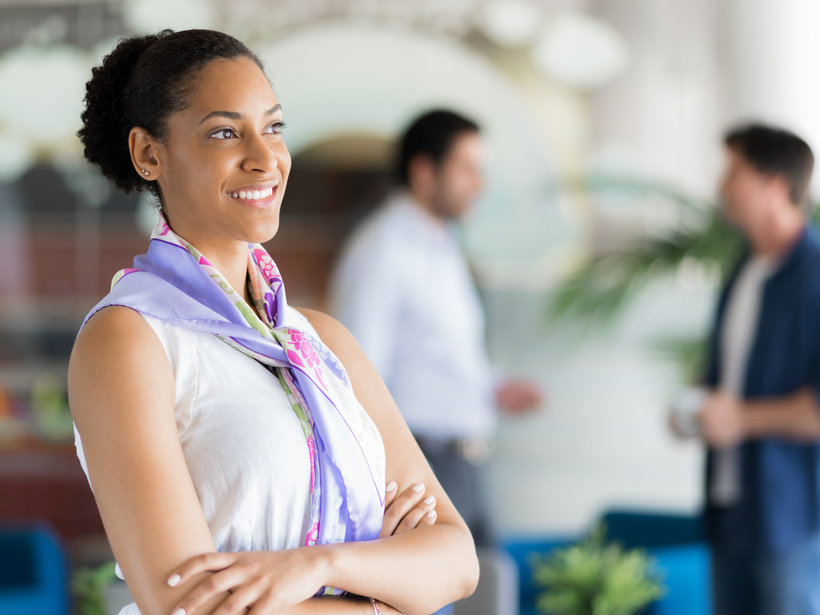 Confident Woman at Workplace